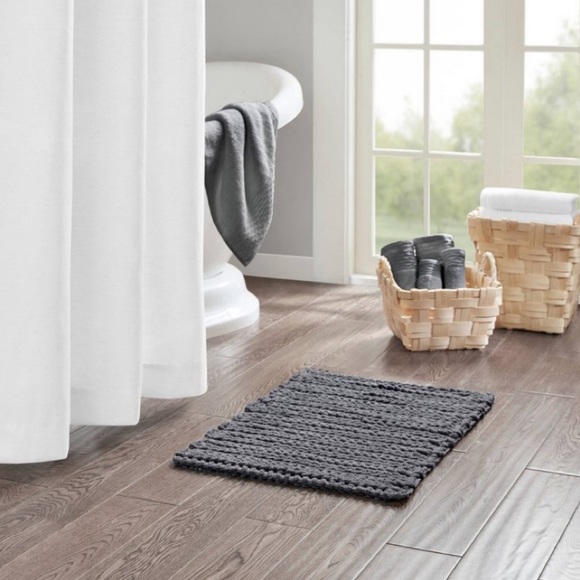 Other - chain stitch braided chenille bath rug